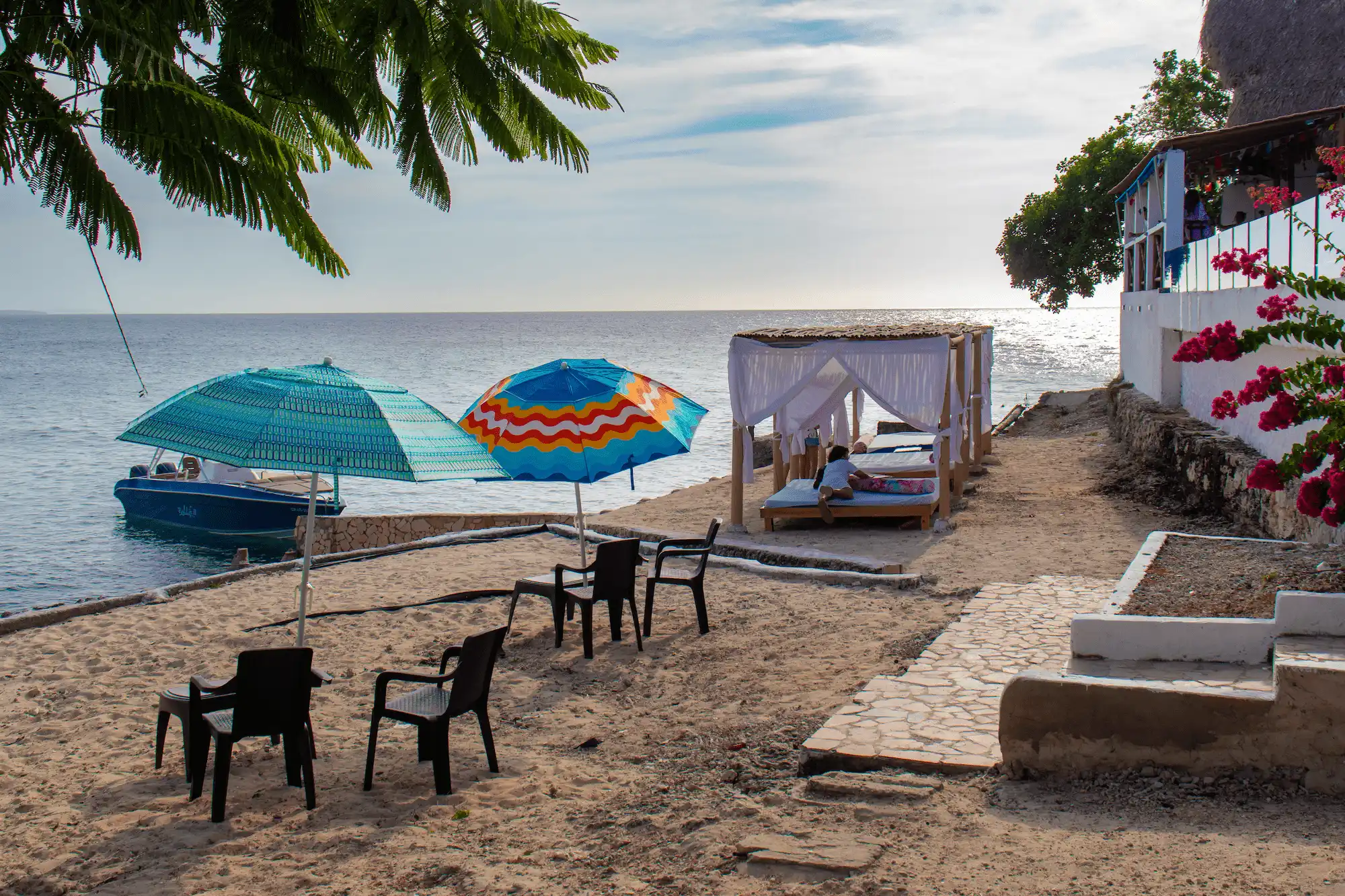 Terraza con vista al mar